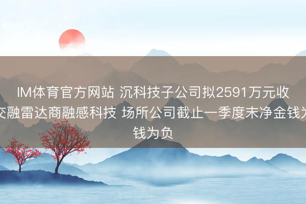 IM体育官方网站 沉科技子公司拟2591万元收购交融雷达商融感科技 场所公司截止一季度末净金钱为负